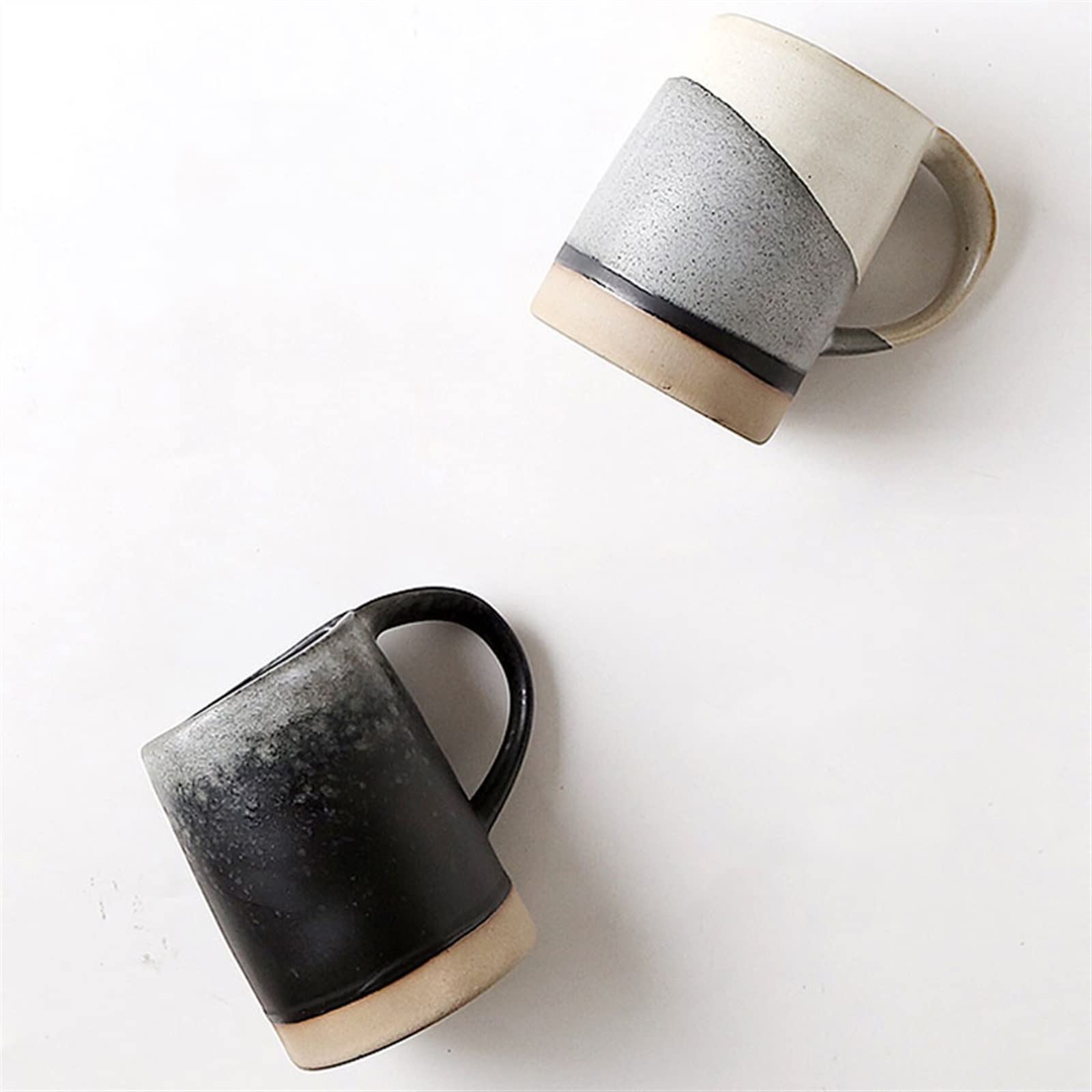 Tazza da caffè in ceramica | Home Office grigio oro 400 ml: tè e caffè(Gray)