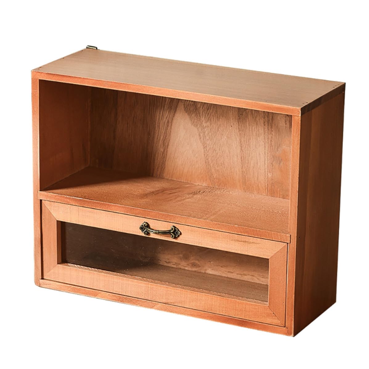 Madera de Cosméticos con Cajón Organizador Retro para Escritorio