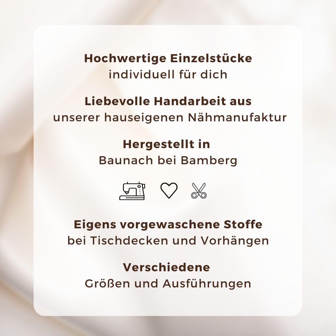 SCHÖNER LEBEN. Paraspifferi in cotone grosso beige chiaro, diverse misure, a scelta: 130 cm di lunghezza