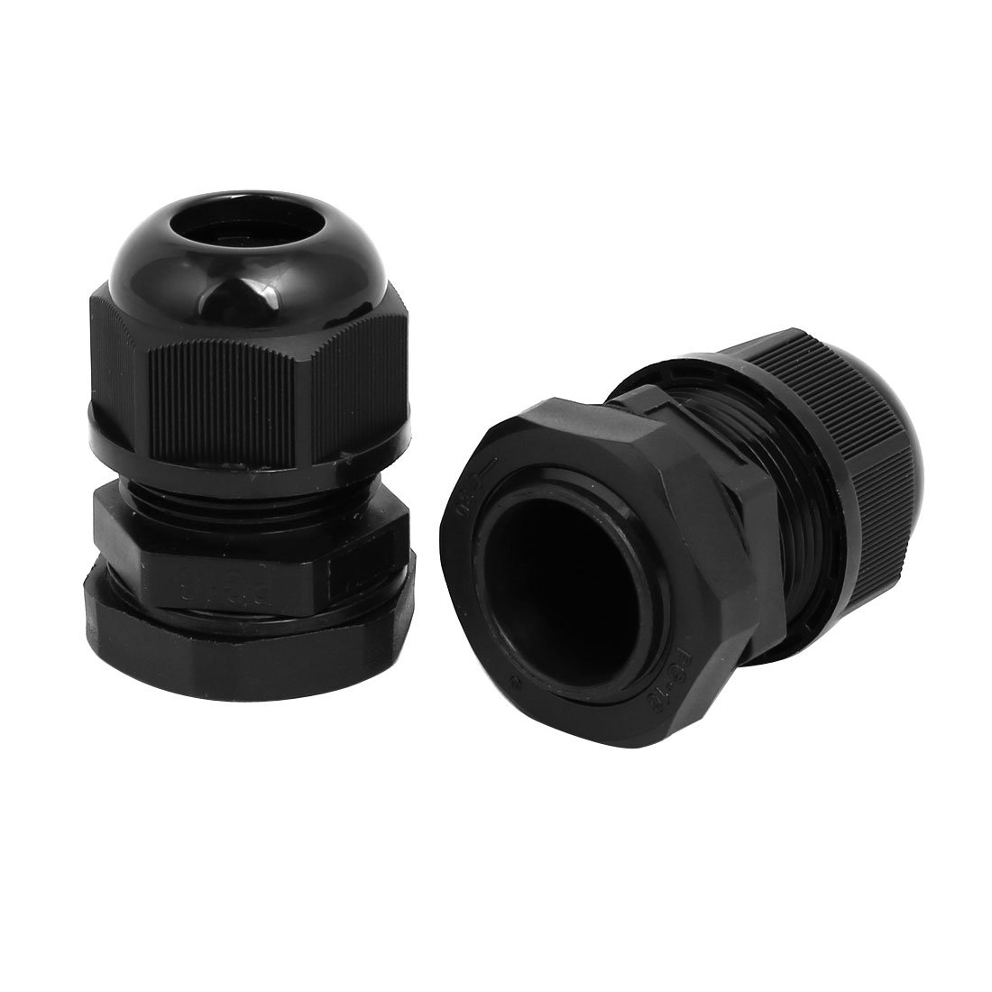 Aexit PG16 2mm Transmission Adjustable 4 Holes Cable Gland Joint Black 5pcs