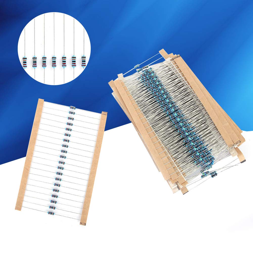 Kit de résistance Film métallique 1/4W 1% 600 Pcs/Lot for les projets d'électronique de construction Replacement resistor