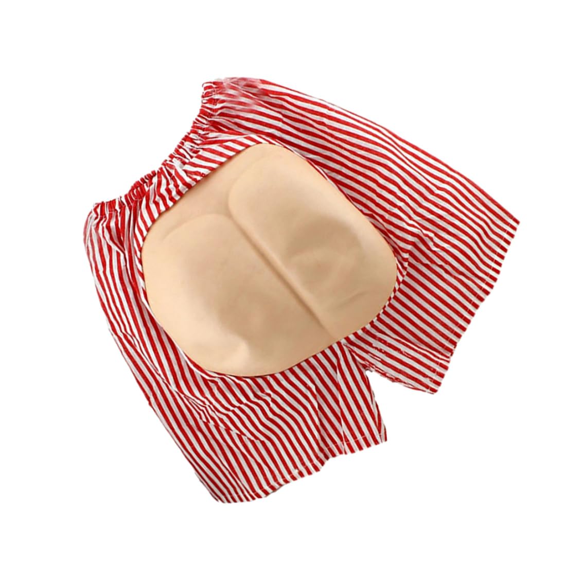 Funny Red Fake Ass Butt Exposed Shorts Spoof Masquerade Party Costume Open Ass Trousers Beach Shorts Bachelor Party