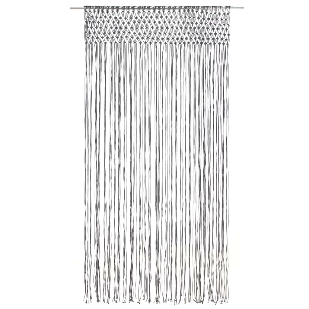 Générique Rideau Macramé Anthracite 140x240 cm Coton