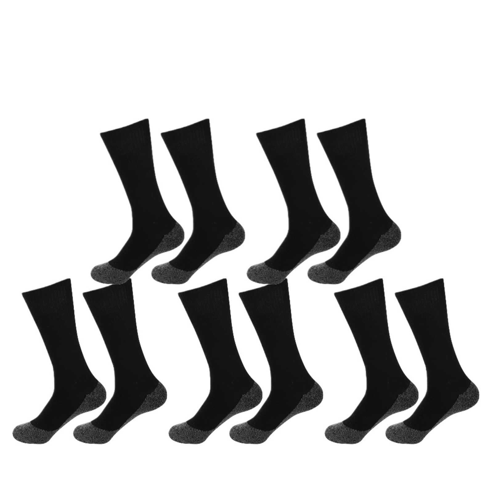 Chaussette Ski Lot de 5/10 Paires Chaussettes Auto-chauffantes d'hiver, chauffantes, Souples, élastiques, épaisses, antidérapantes, for Femmes et Hommes, for Le Ski en Plein air(5pair,S M)