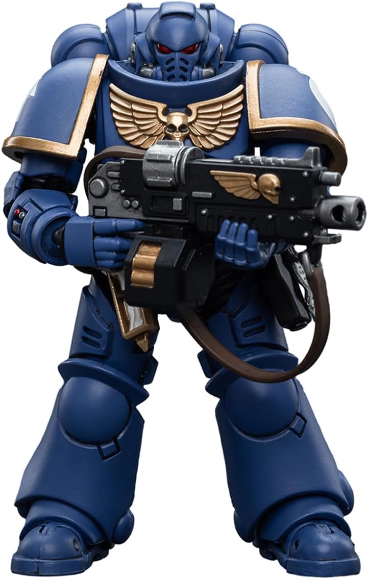 JOYTOY 1/18 Action Figure Warhammer 40,000 Ultramarines Primaris Lieutenant Argaranthe and Ultramarines Intercessors 2PCS Collection Model Birthday Gifts