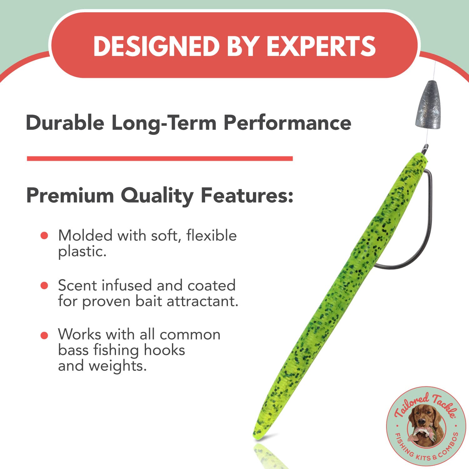 Amazon.co.jp: Tailored Tackle ワッキーワーム 5インチ | 25パック