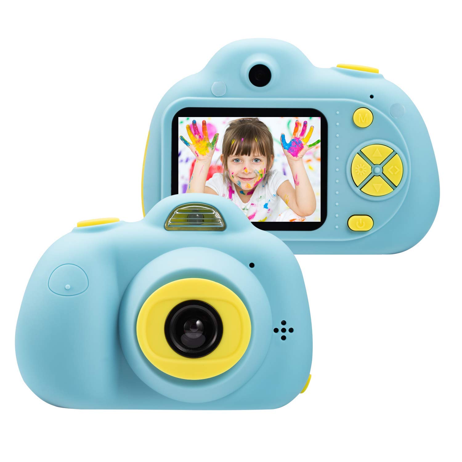 Sunower 8MP HD Video Toy Camera for 3-6 Year Kids, Blue