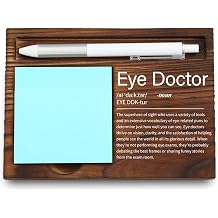 Eye Doctor Gift Optometrist Office Decor, Vision Care Desk Accessory, Engraved Wooden Sticky Note Holder,6.4 * 4.6 * 0.6 inches,LQQ104