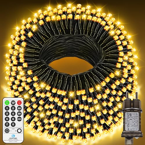 LYNNON LED Lichterkette Außen 500 LED Lichterkette Outdoor...