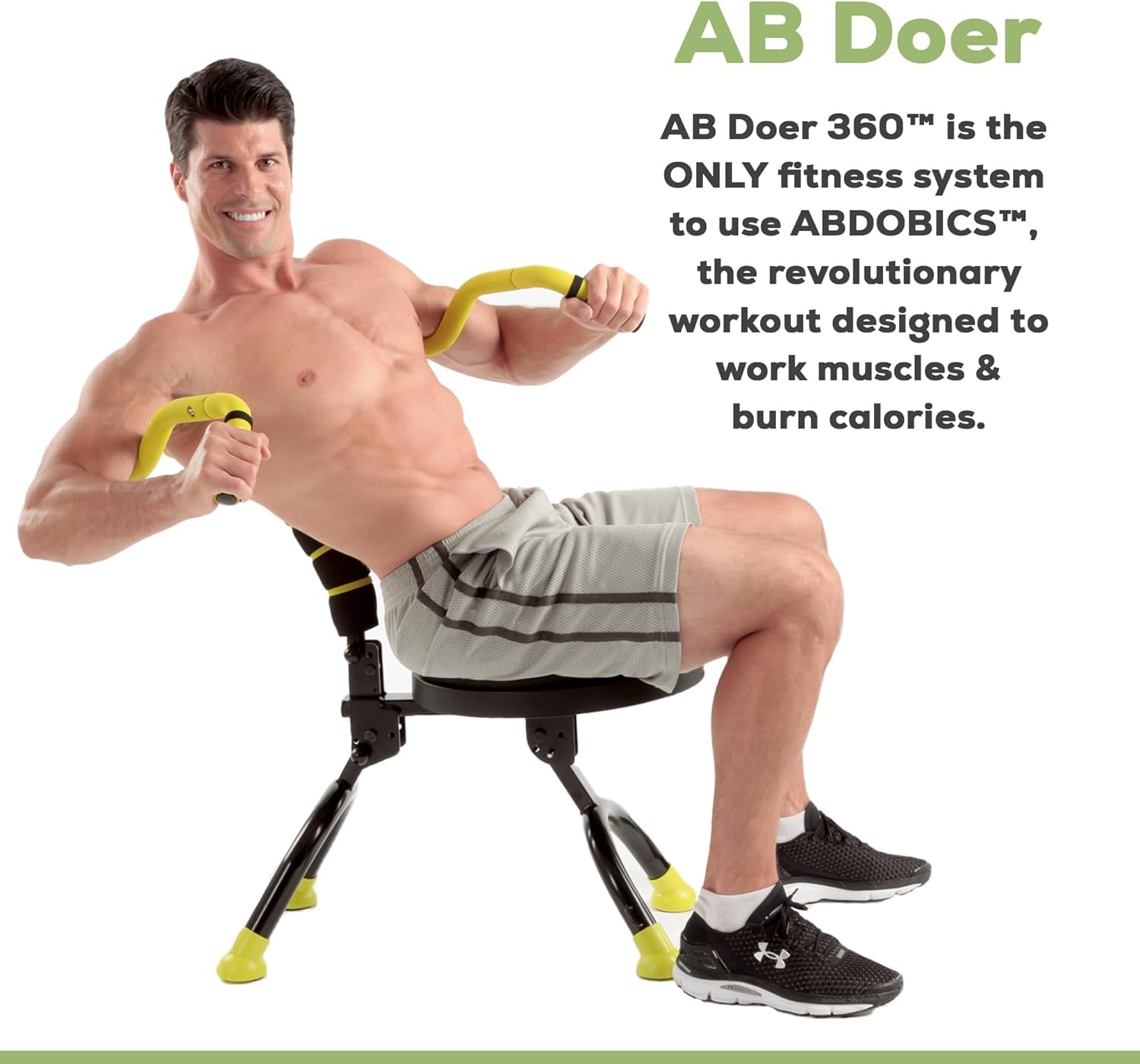AB Doer 360 - Ab Fitness Machine System Provides An Abdonimal And Muscle Activating Workout with Aerobics to Burn Calories and Workout