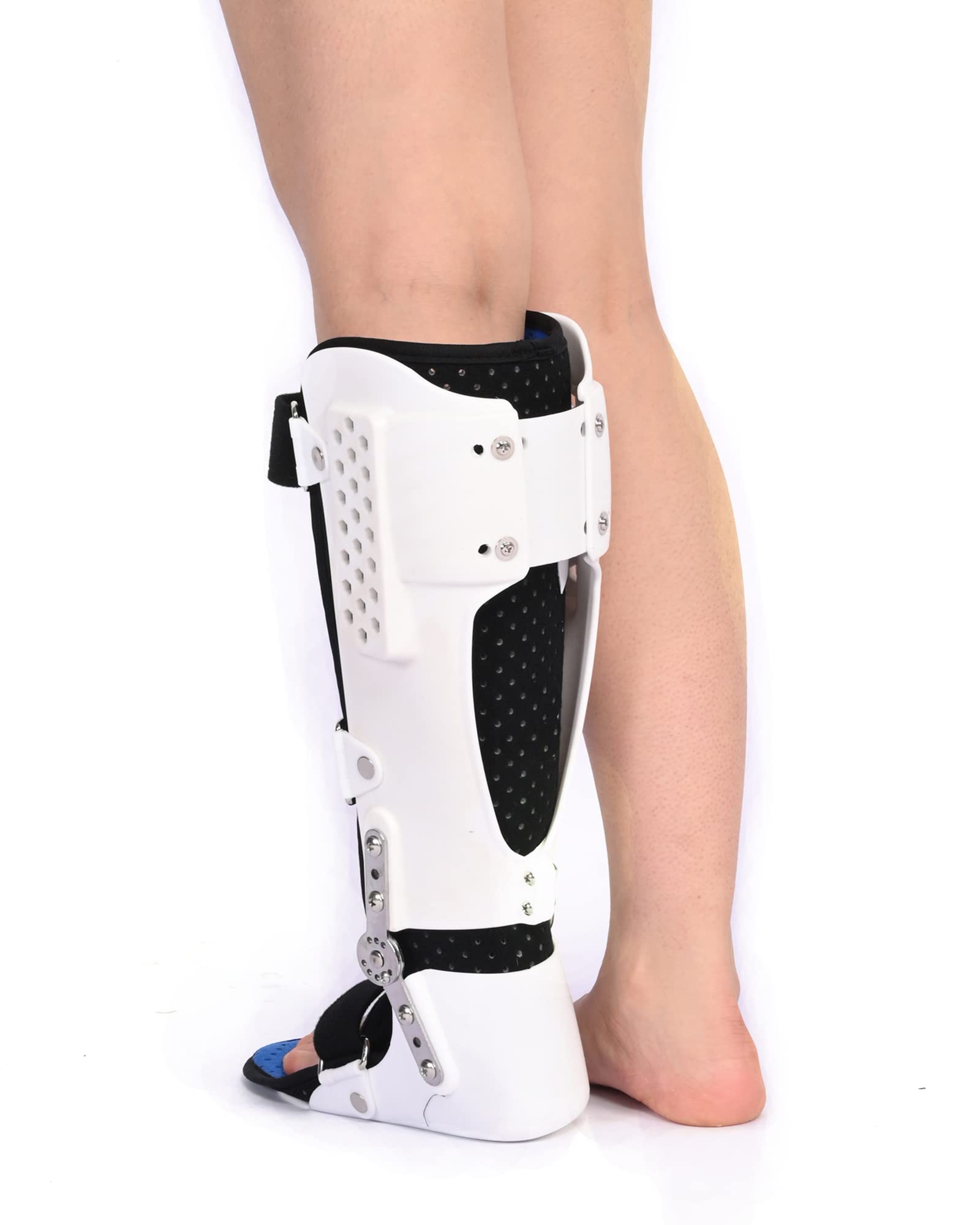 Estabilizador ortopédico ajustable para caída del pie, fascitis plantar, férula nocturna, soporte para el arco del pie, bota para caminar para fractura de tobillo de pantorrilla, derecha, L