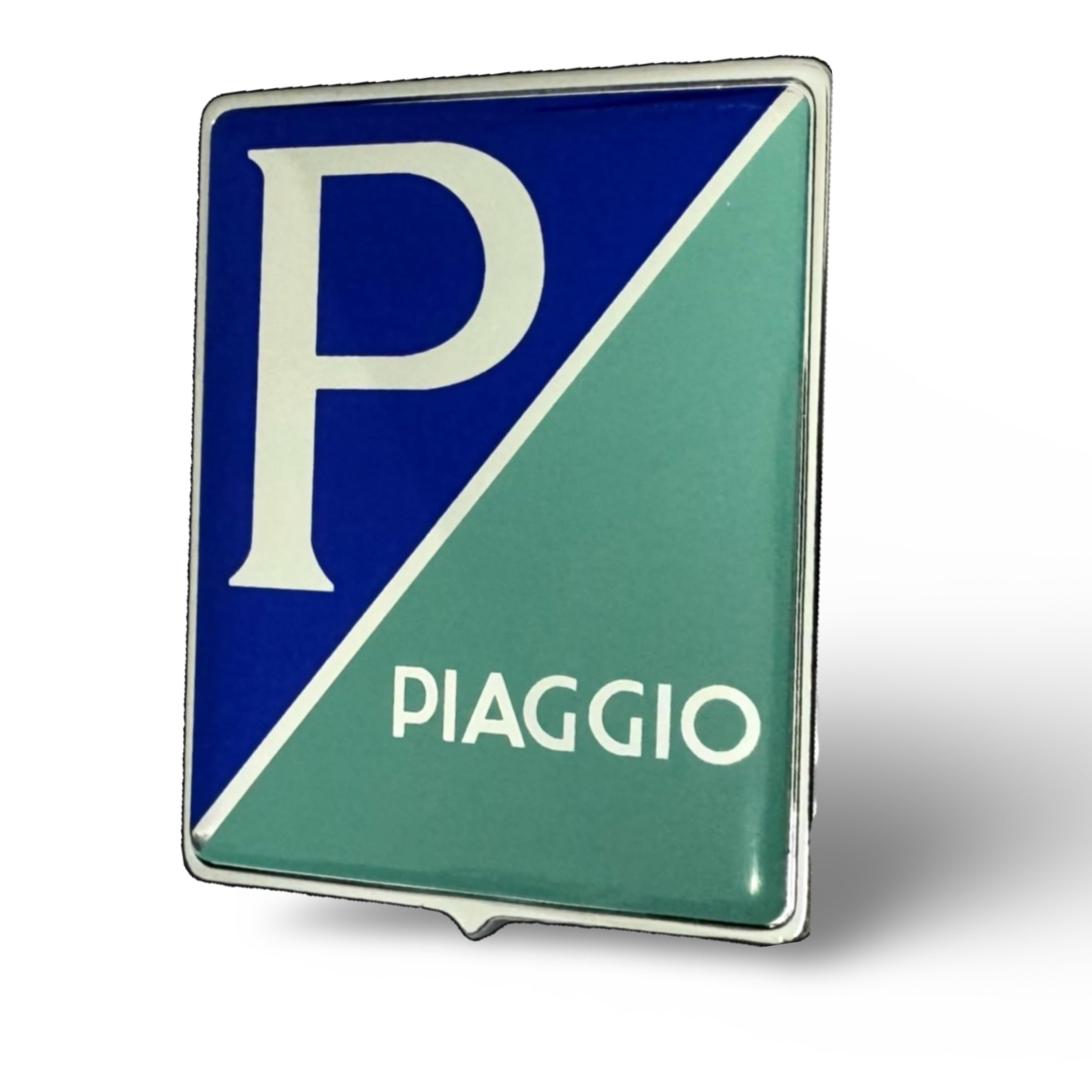 Escudo Piaggio rectangular encajable para Vespa GT GTS LX ET4 PX