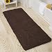 Lavish Home Memory Foam Shag Bath Mat 2-Feet by 5-Feet -Chocolate