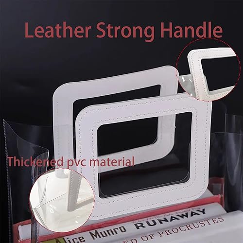 Miniatura 9 de Bolsa de regalo transparente con asa, 8 bolsas de regalo de PVC transparente, bolsas de regalo reutilizables resistentes para regalos de Navidad,