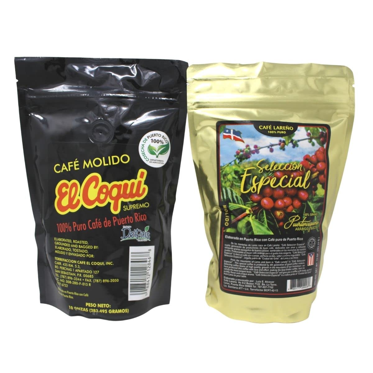 Puerto Rican Supreme Special Selection Ground Coffee (10oz) – Lareno Special Slection Puerto Rican Coffee & El Coquí Supreme Puerto Rican Coffee (10oz)– 2 pack
