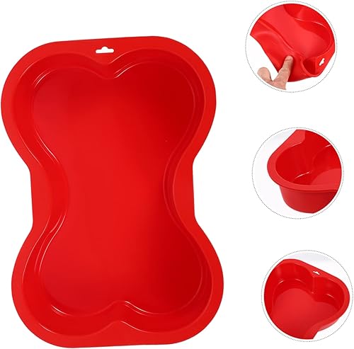 Miniatura 9 de Mikikit Molde para pastel de hueso, para tartas de boda, galletas, chocolate, silicona, moldes de silicona para pan, molde para hacer pasteles en