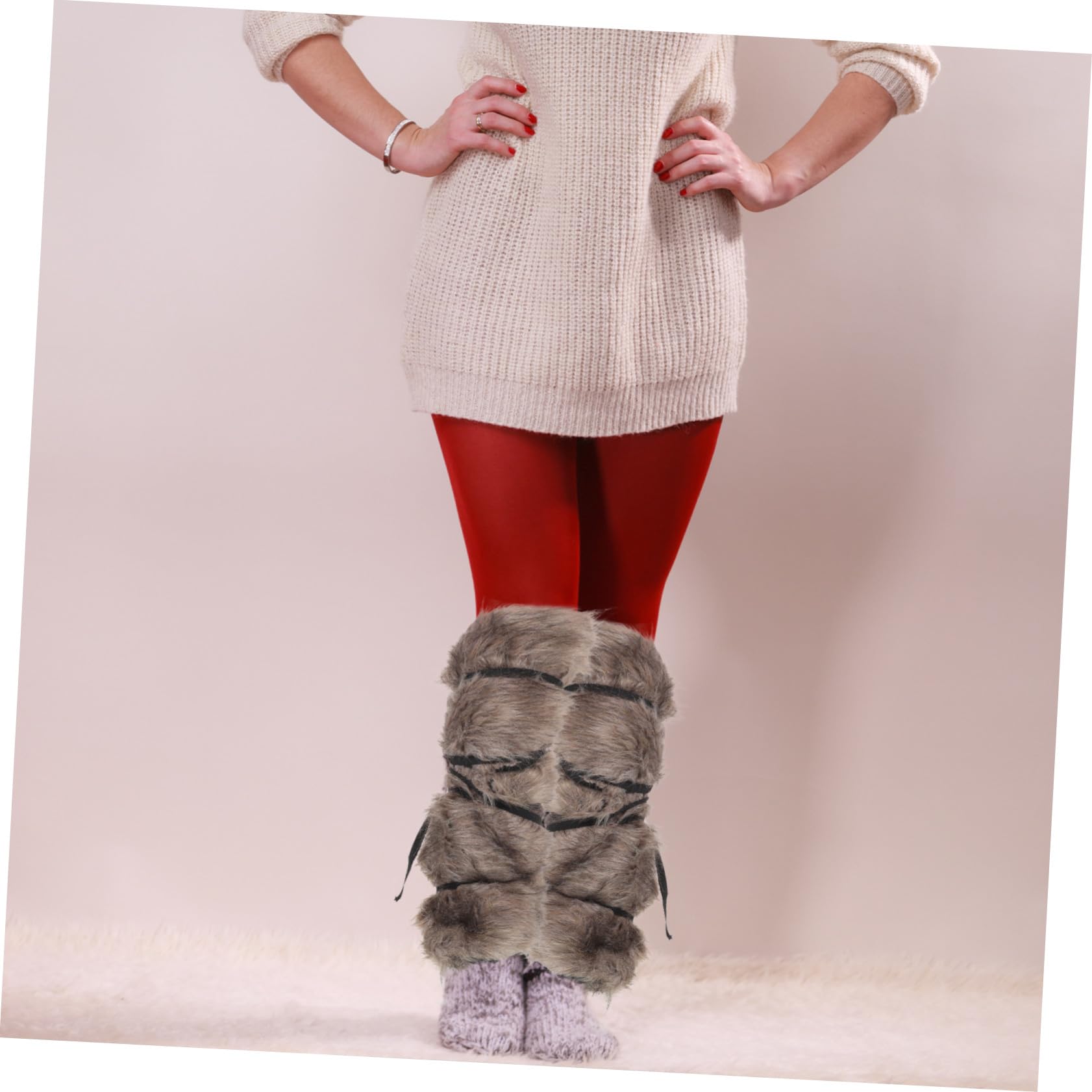 Scaldamuscoli Vichinghi Medievali un Paio in Pu per Cosplay Invernale | Coprileg, Stile Vintage Autentico, Copertura Extra per Stivali, Protezione da Vento e Freddo