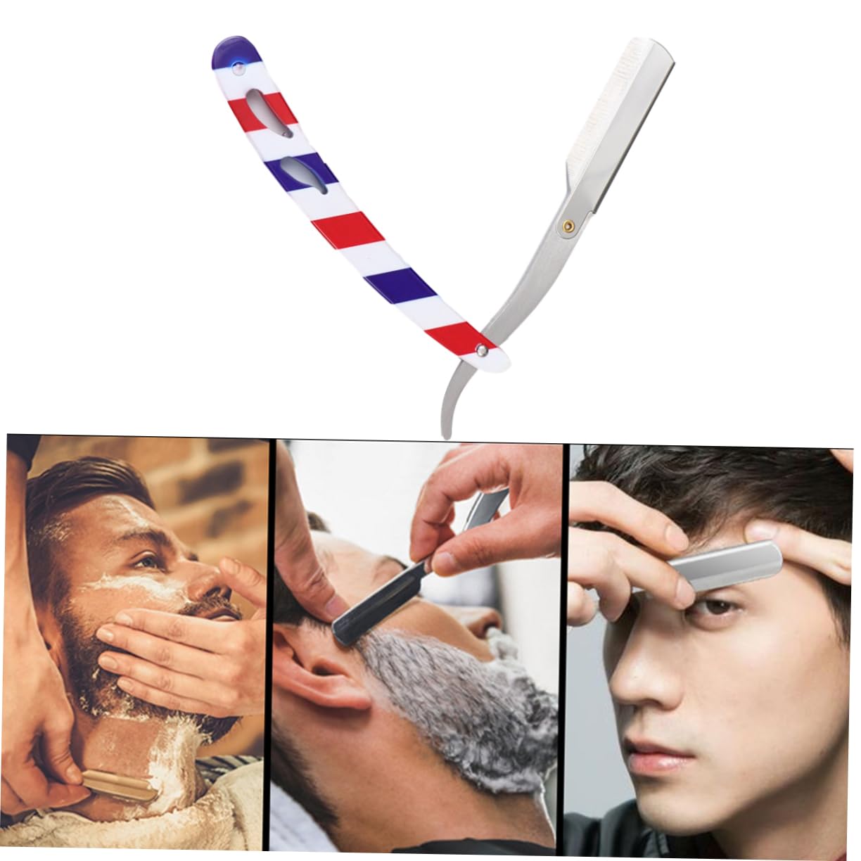 Beavorty Barber's Essential Tool Beard Catcher for Shaving Manual Razor Eyebrow Razor Bracket