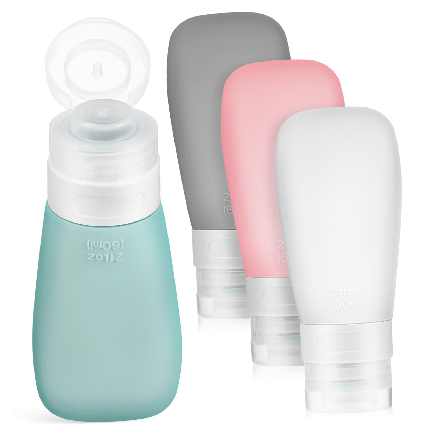 FRCOLOR 3 Set Di Flaconi Per Articoli Da Toeletta Da Viaggio Comprimibili Flaconi Per Shampoo Contenitori Per Imballaggio Portatili Da Viaggio 4 Pezzi*3