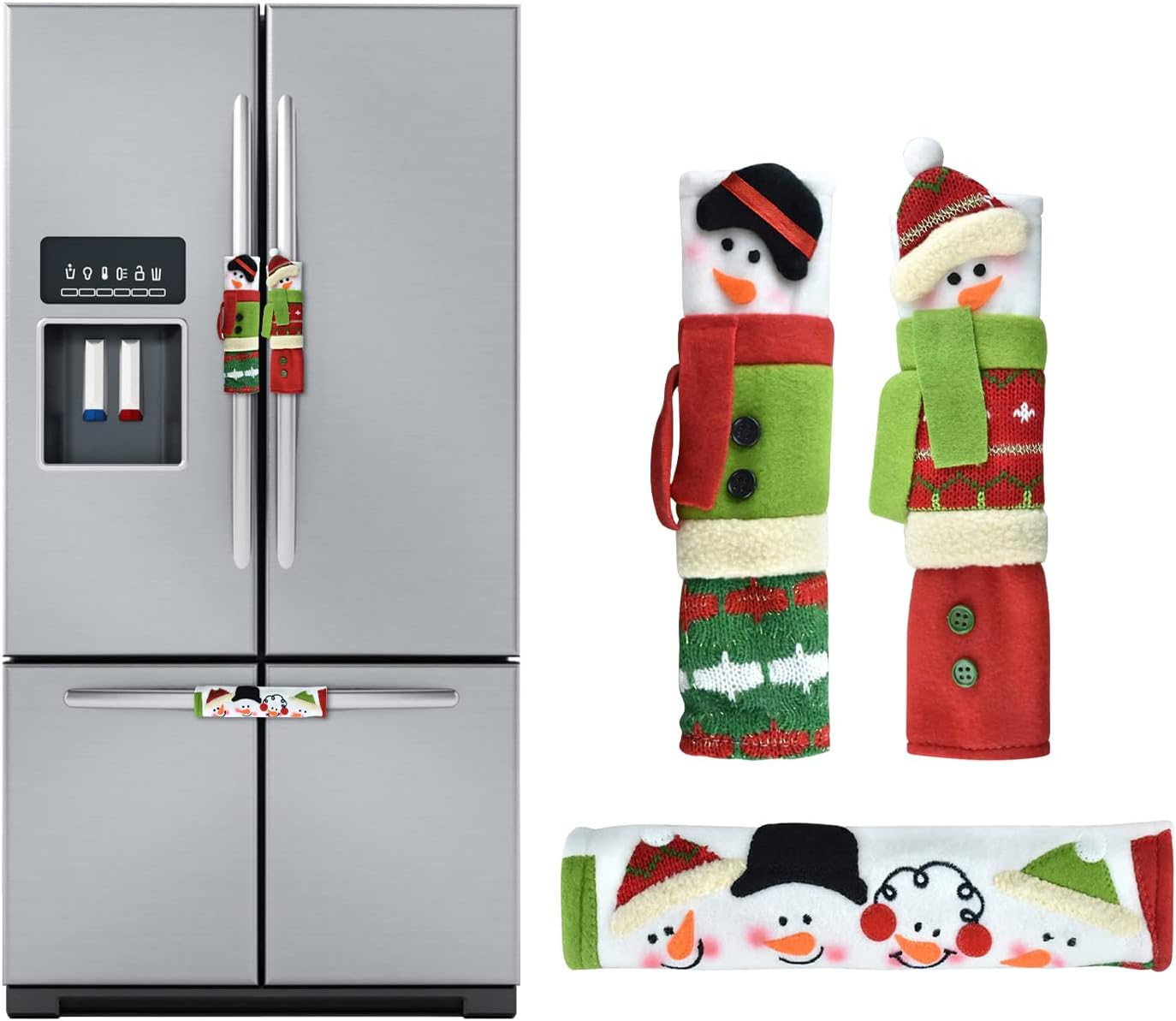 Andiker 3 Pieces Christmas Refrigerator Handle Covers