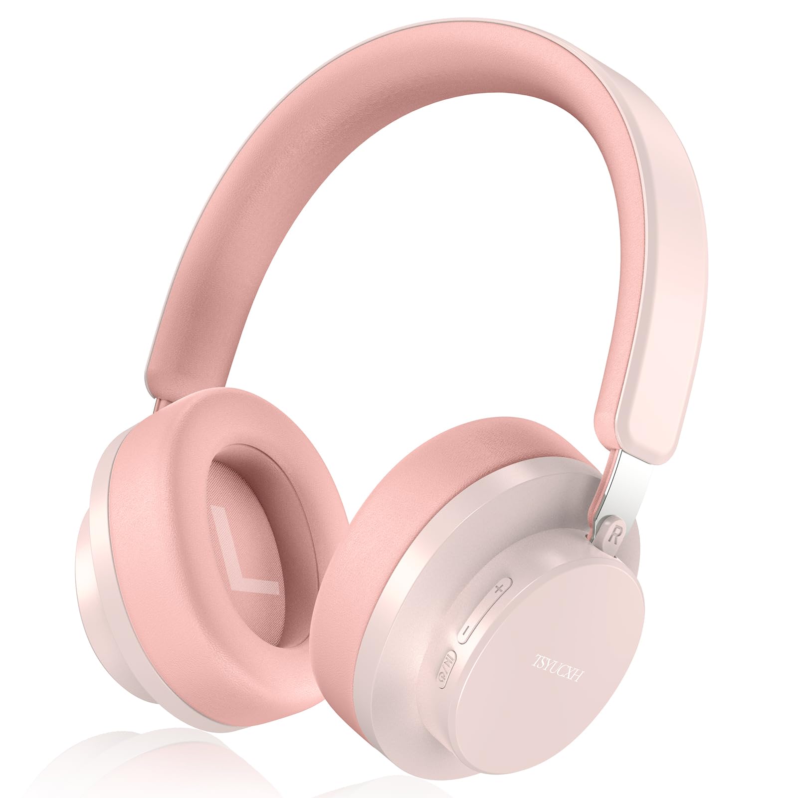 Noise Cancelling Headphones Wireless Bluetooth, Over Ear Headphones Bluetooth with Microphone, Cancelling Wireless Headphone Over Ear, 65h Playtime, Clear Calls, Comfort Fit For Travel (Beige) — view 8