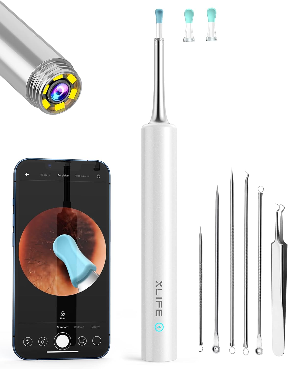 Xlife Ear Wax Removal, 1080P HD Ear Camera, Earwax Remover