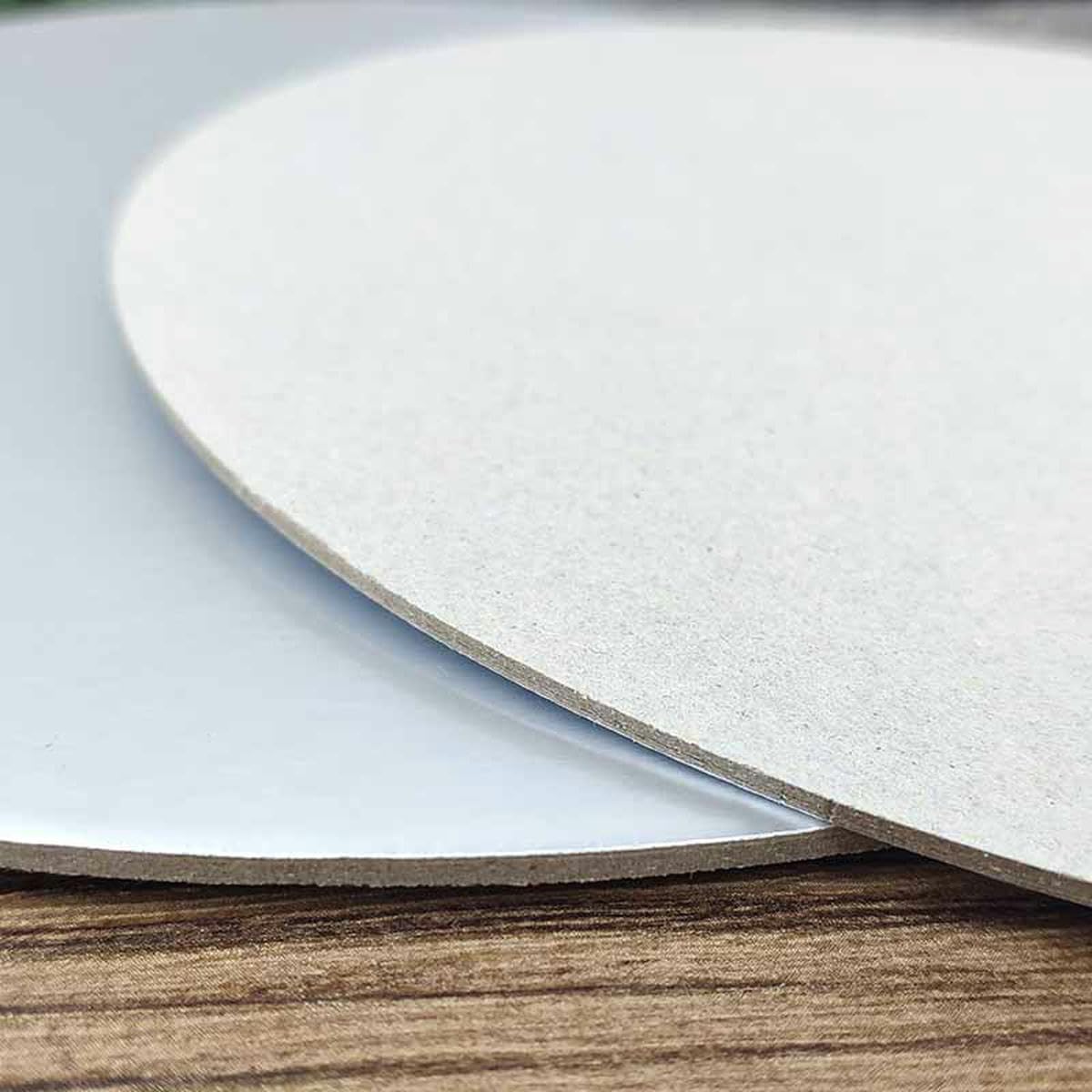 Diámetro 10-40 CM Roundver Cake Cartón Tablero De Papel Pasteles Placa Base Decoraciones Mousse Displays Bandeja-Plata-35cm-5Pcs