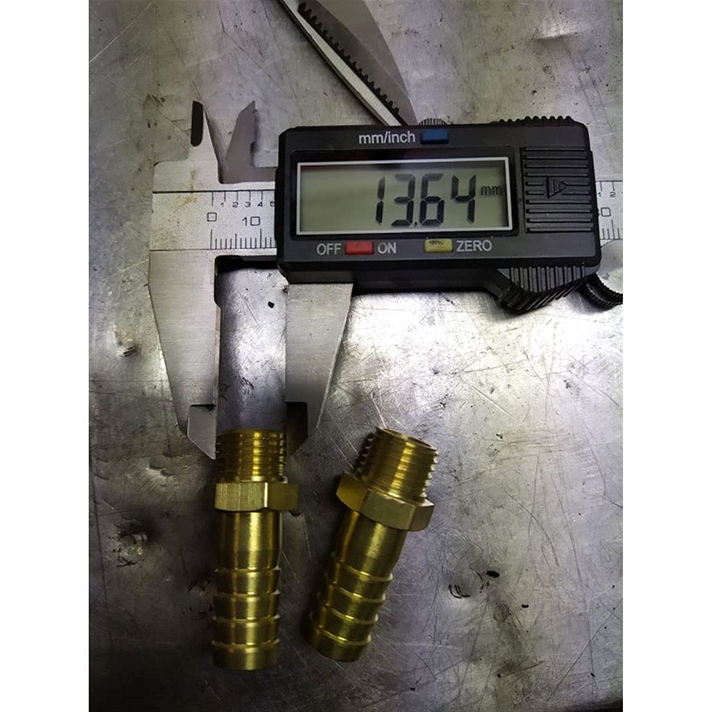 Mdingbao-Raccordo tubo ottone Connettore di filettatura maschio in ottone da 10 mm da 8mm 10mm 12mm 16mm Barb, 1/8 1/8 1/4 3/8 1/2 Attrezzature per tubi in ottone Connettore per tubo da