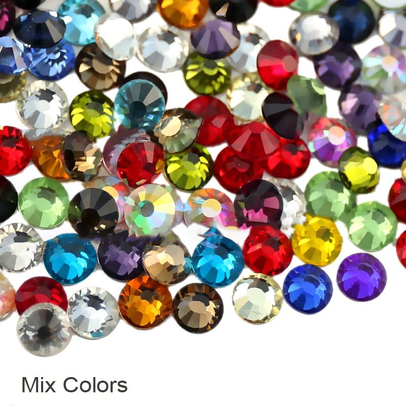 SS16 SS20 SS30 Glitter Strass Cristallo AB Non Hot Fix Posteriore - Foto 9