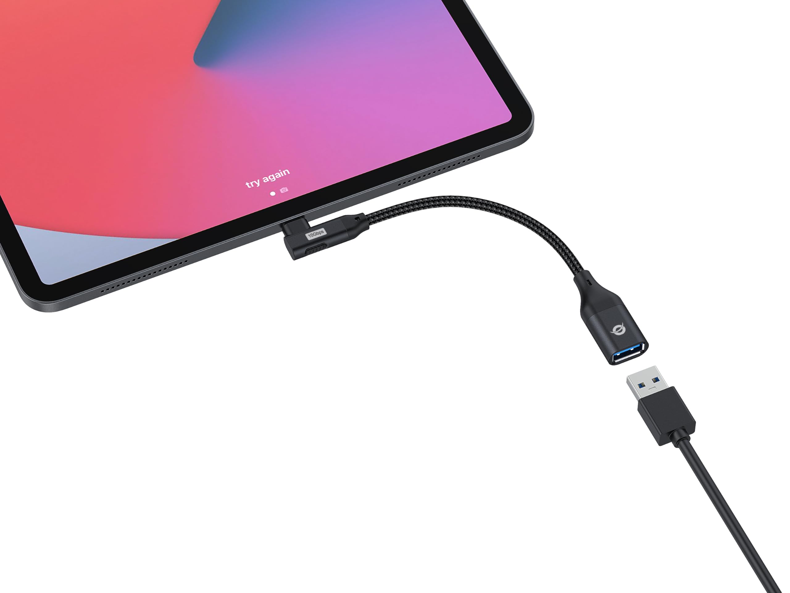 CONCEPTRONIC ABBY19B USB-C 90° kątowy adapter USB-A OTG, 10 Gbit/s, USB 3.2 Gen 2
