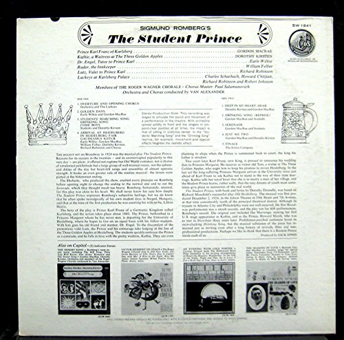GORDON MACRAE DOROTHY KIRSTEN THE STUDENT PRINCE vinyl record image 4