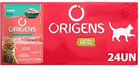 Ração Úmida Origens Sachê Gatos Castrados Salmão 85g 18 Unidades