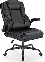 Vista 10 de Silla de Oficina Ejecutiva AnyGod, Sillas de Escritorio Ergonómicas y Cómodas para Computadora con Reposabrazos Abatibles, Soporte Lumbar, Respaldo