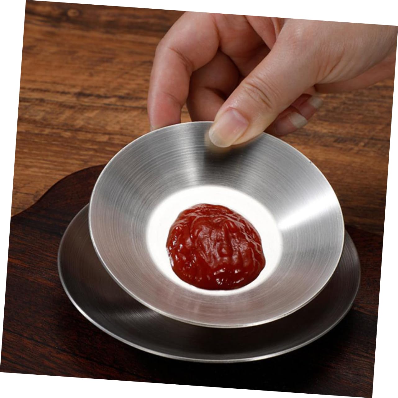 SOLUSTRE 2pcs Sauce Dipping Bowls Seasoning Sauce Plates Rustproof Side Dish Bowls for Home Restaurant Use Easy to Clean