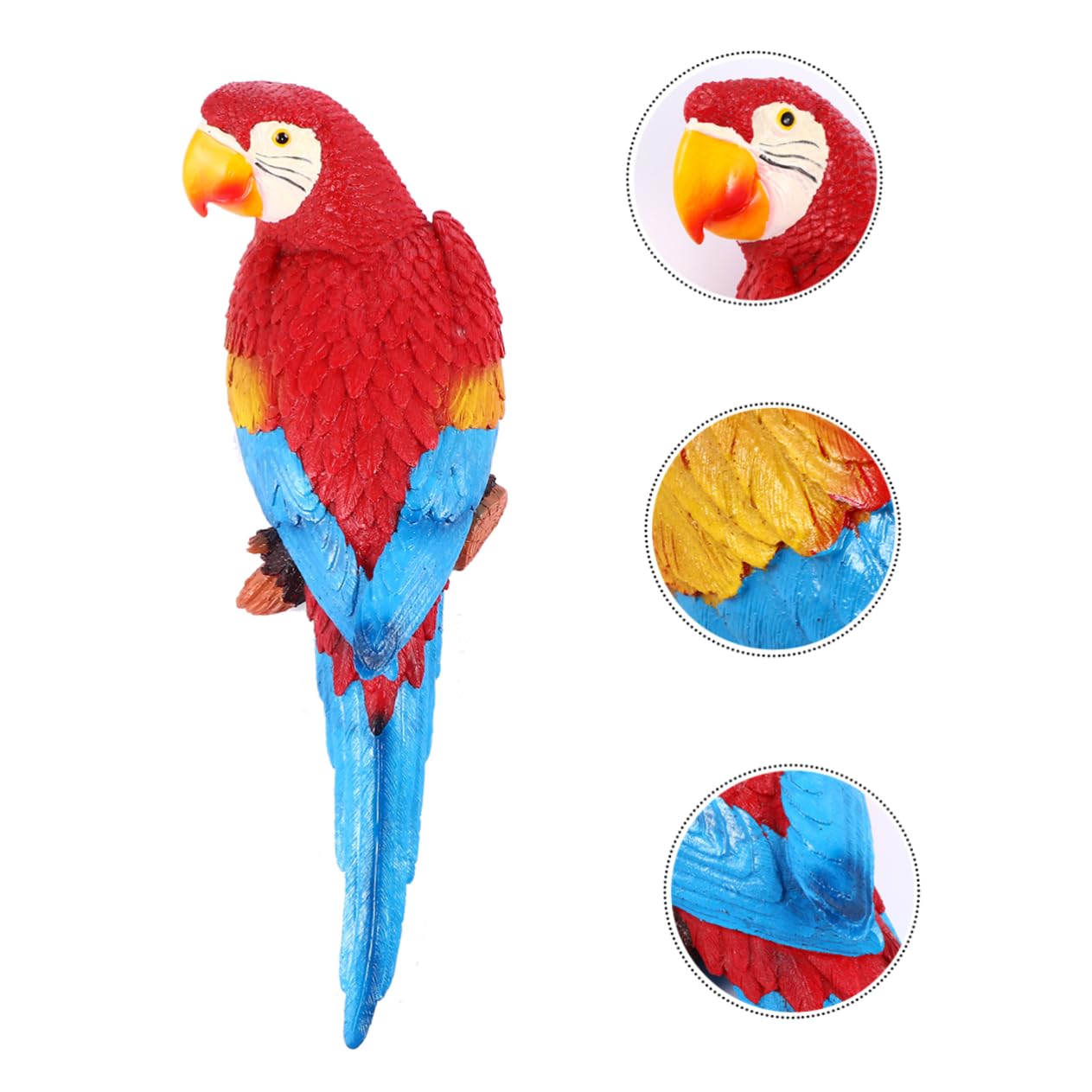 Amosfun Riproduzione Artistica di Pappagallo da Parete Decorazione Sospesa Ornamenti Giardino Patio Casa Ufficio