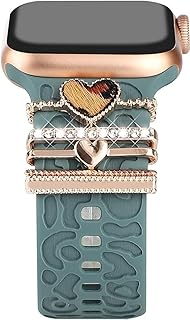 سوار ساعة آبل 45 ملم 44 ملم 42 ملم 41 ملم 40 ملم 38 ملم، اكسسوارات حلقة سيليكون مزخرفة لسلسلة اي ووتش 8/7/6/5/4/3/2/1 من نكست ستور (بدون سوار)