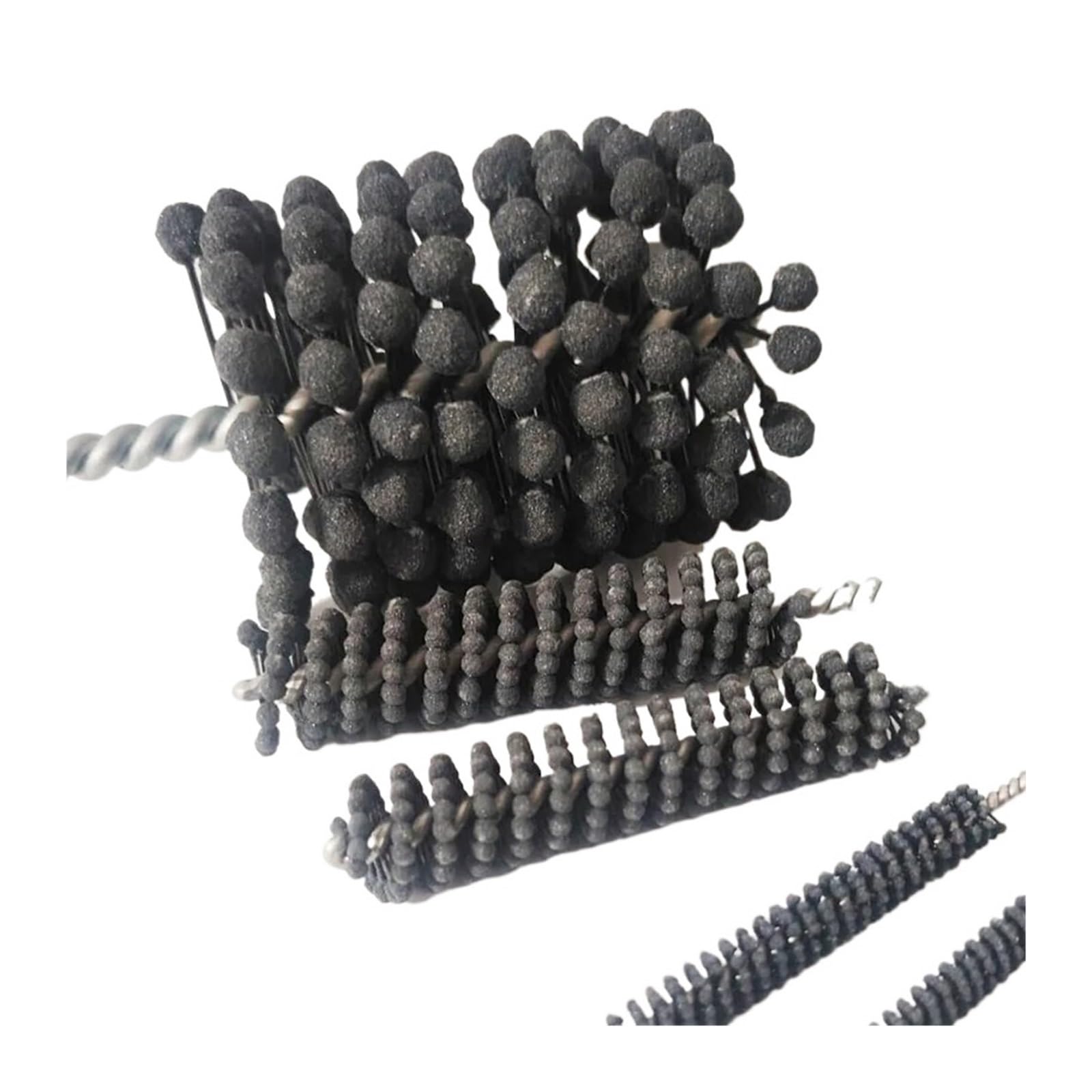 Kugelkopfbürste aus Siliziumkarbid, Siliziumkarbid-Kugelbürste, 3,5–55 mm, for Honen von Stahl, rostfreiem Gusseisen, Entgraten(L200xDia51mm)