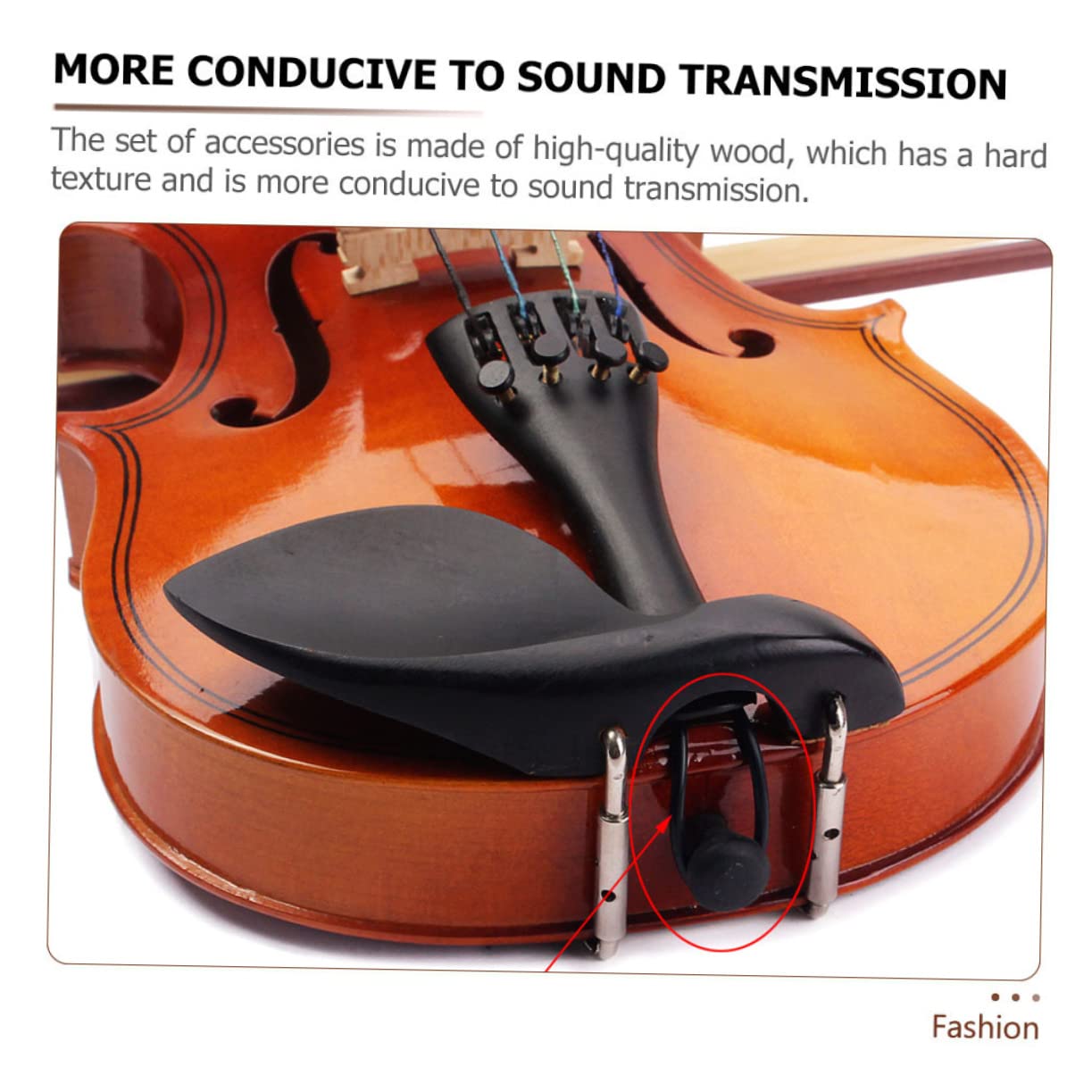 LIOOBO 1 Set Ebony Violin Accessories Set String Set with Axle and Tail Rope Durable and Elegant Replacement Parts for Violin Enthusiasts Compact and Portable Design