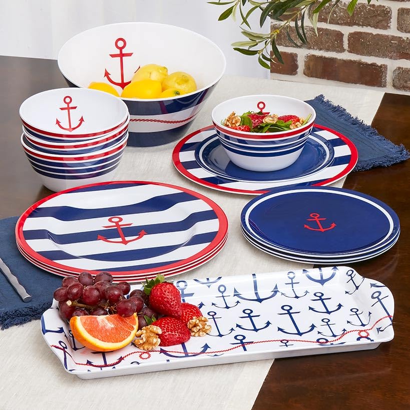 Lake Service de table en mélamine – Lot de 4 saladiers