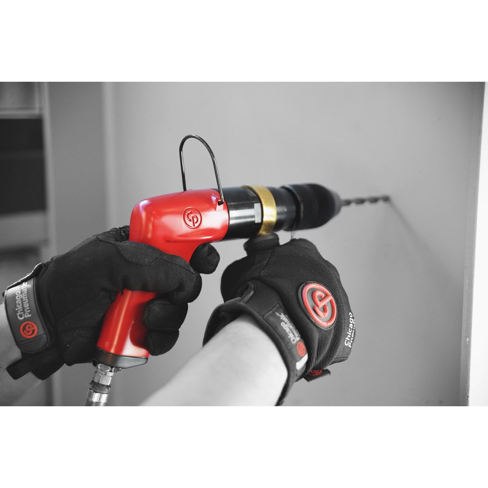 Chicago Pneumatic CP1117P09 - Taladro neumático, taladro manual, herramientas eléctricas y mejoras para el hogar, 13 mm, portabrocas con llave, mango de pistola, 1.01 HP / 750 W, par de parada de 14