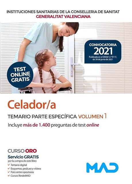 Portada de Celador/a de Instituciones Sanitarias de la Conselleria de Sanitat de la Generalitat Valenciana. Temario parte específica vol 1