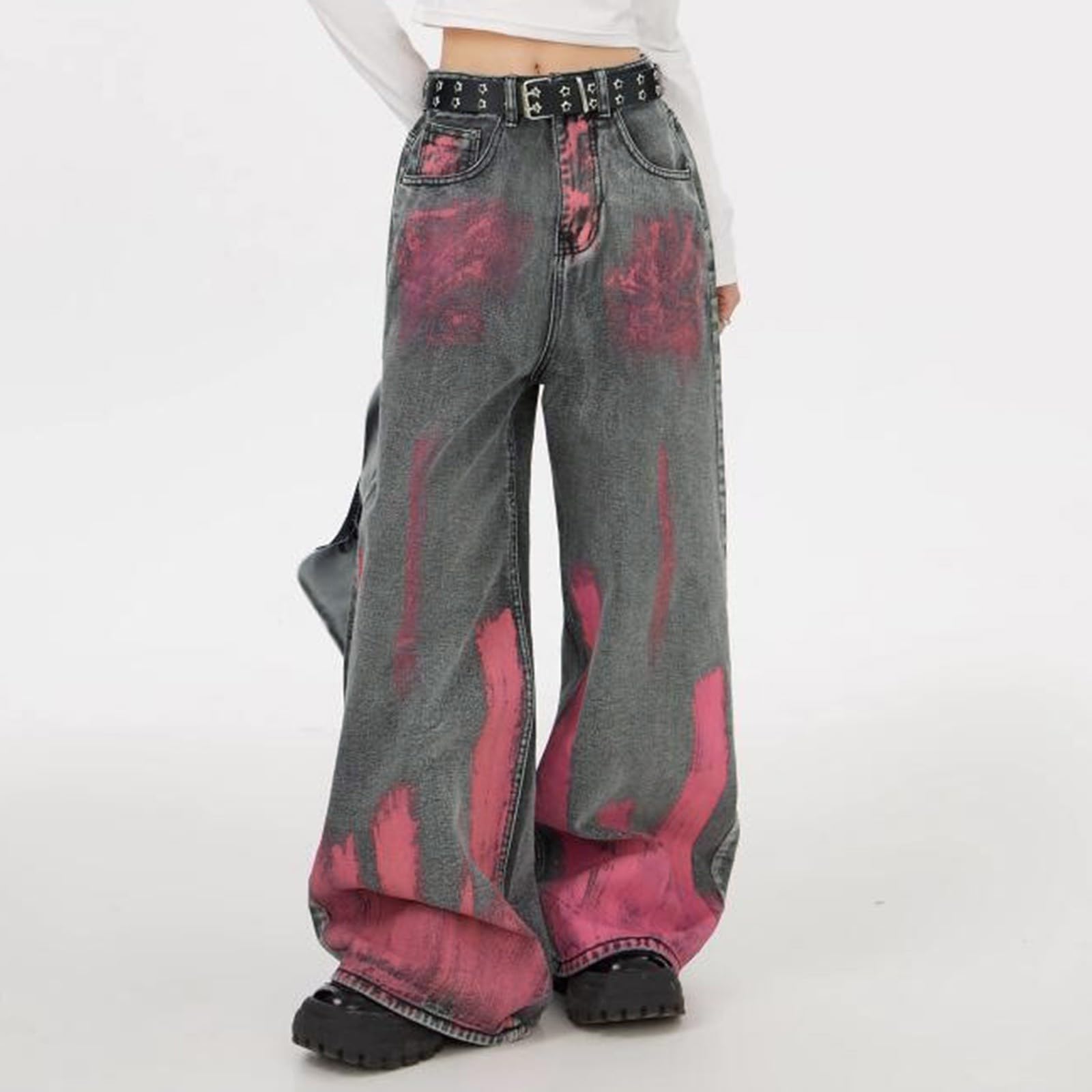 Vaqueros Anchos Mujer Ropa Pantalones Invierno Pantalón Casual Baggy Vaquero Tejanos Ligero Tallas Grandes Primavera Rectos Elasticos Jeans