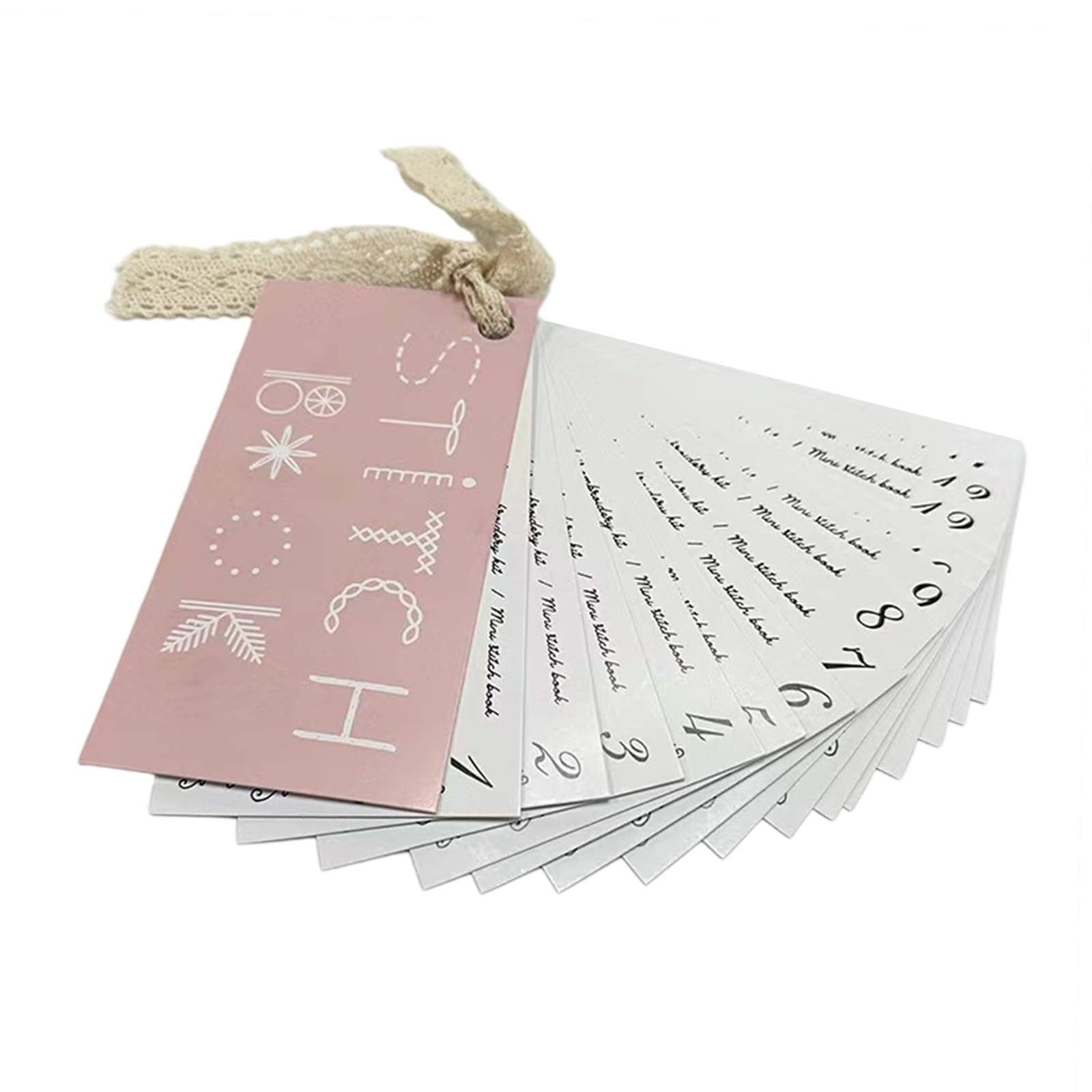 Msioytog Portable Stitching Guide Manual with Step by Step Embroidery Instructions Pocket Size Sewing Guide Book for Beginner Stitching Manual
