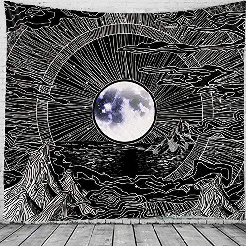 PPOU Tarot card moon star tapestry wall hanging mandala hippie tapestry bohemian psychedelic witchcraft tapestry wall hanging A6 100x150cm
