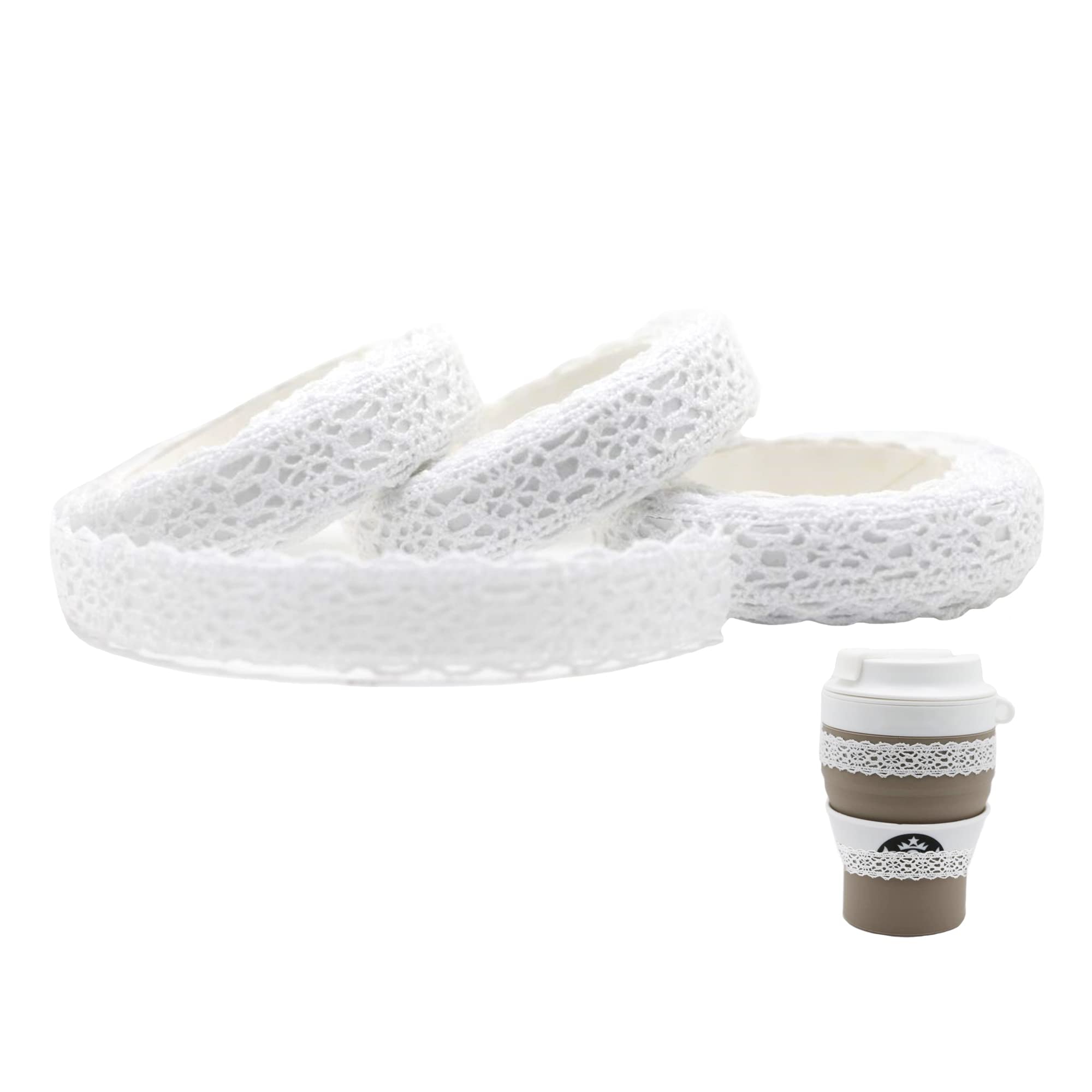 Lot De 4 Rouleaux De Ruban Dentelle Blanc Vintage – 40 M Au Total, Pour Décoration Mariage Ou DIY