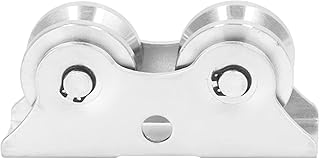 Rolling Gate Wheels Groove Wheel V Shaped with Bracket Stainless Steel for Inverted Track Rolling Sliding Gate