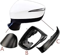 Vista 2 de Espejo lateral de coche cubierta inferior espejo retrovisor carcasa marco para Mazda CX-5 2015 2016 para Mazda CX-3 CX-4 2016 2017 2018 2019 DaJiKan