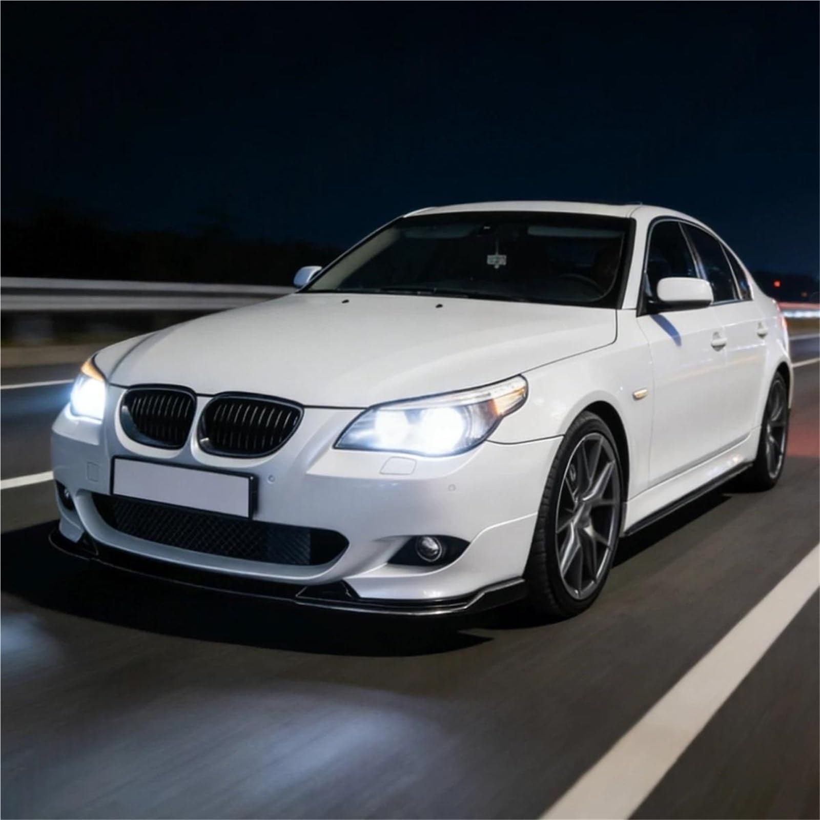 Kompatybilny z BMW serii 5 M Sport E60 E61 525i 530i 540i 550i 2005 2006 2007 2008 2009 2010 ostrze przedniego zderzaka dokładka przedniego zderzaka Splitter(Carbon Look)