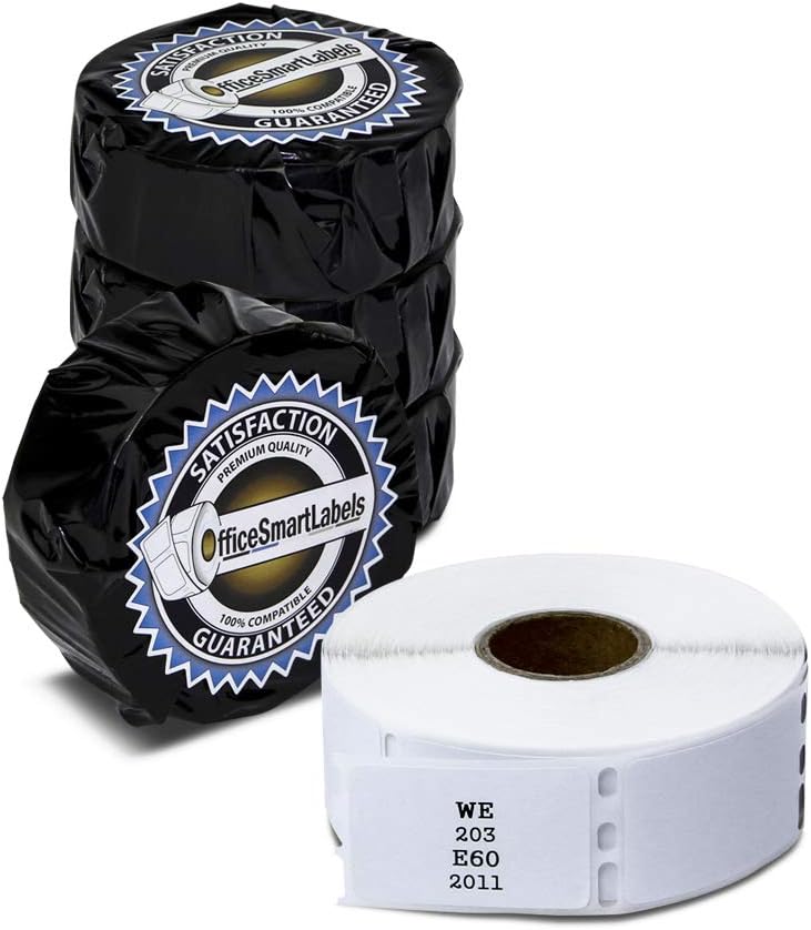 OfficeSmartLabels 1 x 1-1/2 inch Book Spines Labels, Compatible with 30347 (4 Rolls / 750 Labels Per Roll)