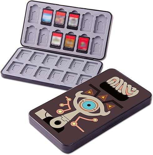PERFECTSIGHT Cute Game Card Case for Nintendo SwitchSwitch LiteOLED, 24 Game Holder Cartridge Case for Game Cards and 24 SD Cards, Kawaii Portable